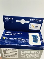 Neo G Open Knee Support Brace Universal Size Blue Variable Compression System