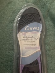 curves gel insoles new in sealed package size 5-10 set of 2 women’s heel & arch