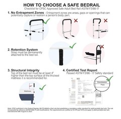 FSA/HSA Eligible, Vaunn Medical New Adjustable Bed Assist Rail Handle (Passed AS