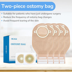 22Pcs Ostomy Supplies Colostomy Bags, 2-Piece Colostomy Bags, Two-Piece Drainabl
