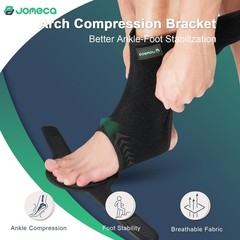 JOMECA Drop Foot Brace with Arch Support Adjustable AFO Large, Black