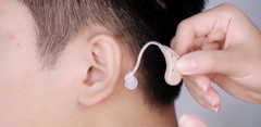 Jinghao Hearing Aids for Seniors: Rechargeable BTE Noise Cancelling Amplifier, P