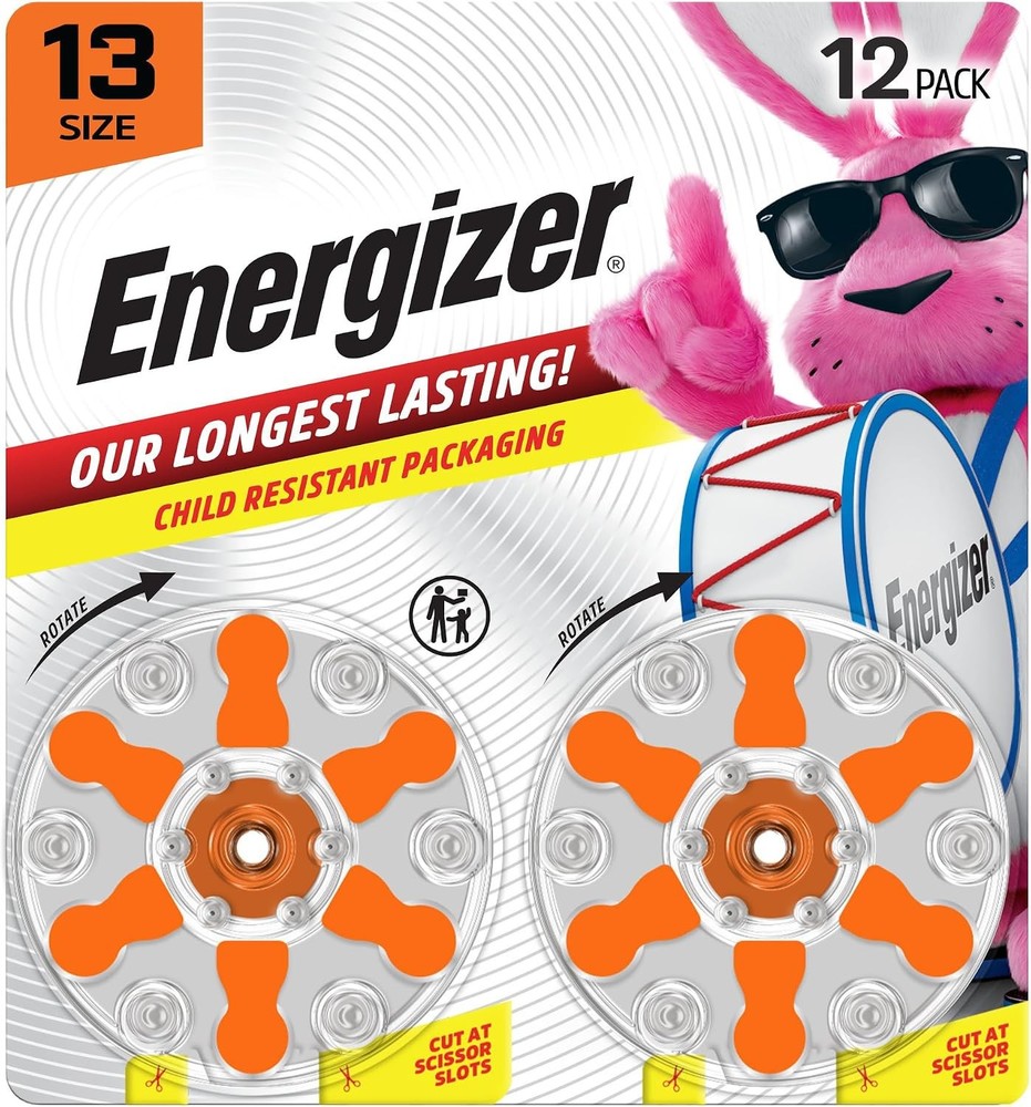 Energizer Size 13 Hearing Aid Batteries -12 Count – 13CR-12ENRUS Exp. 04-28 NEW