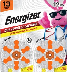 Energizer Size 13 Hearing Aid Batteries -12 Count – 13CR-12ENRUS Exp. 04-28 NEW