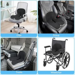 Trucker Seat Cushion for Long Sitting Memory Foam Seat Chair Cushion Office Car