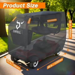 1X Mobility Scooter Cover Heavy Duty Waterproof for 49″L x 23″W x 39″ H 420D