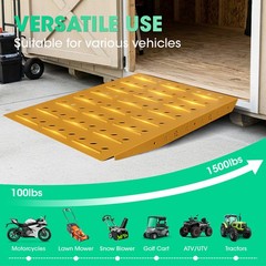36″ x 24″ Shed Ramp – Yellow Loading Ramp 800LB Capacity Alloy Loading Dock Ramp