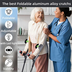 Forearm Crutches for Adults Foldable Knee Patients Mobility Aids for Childre and