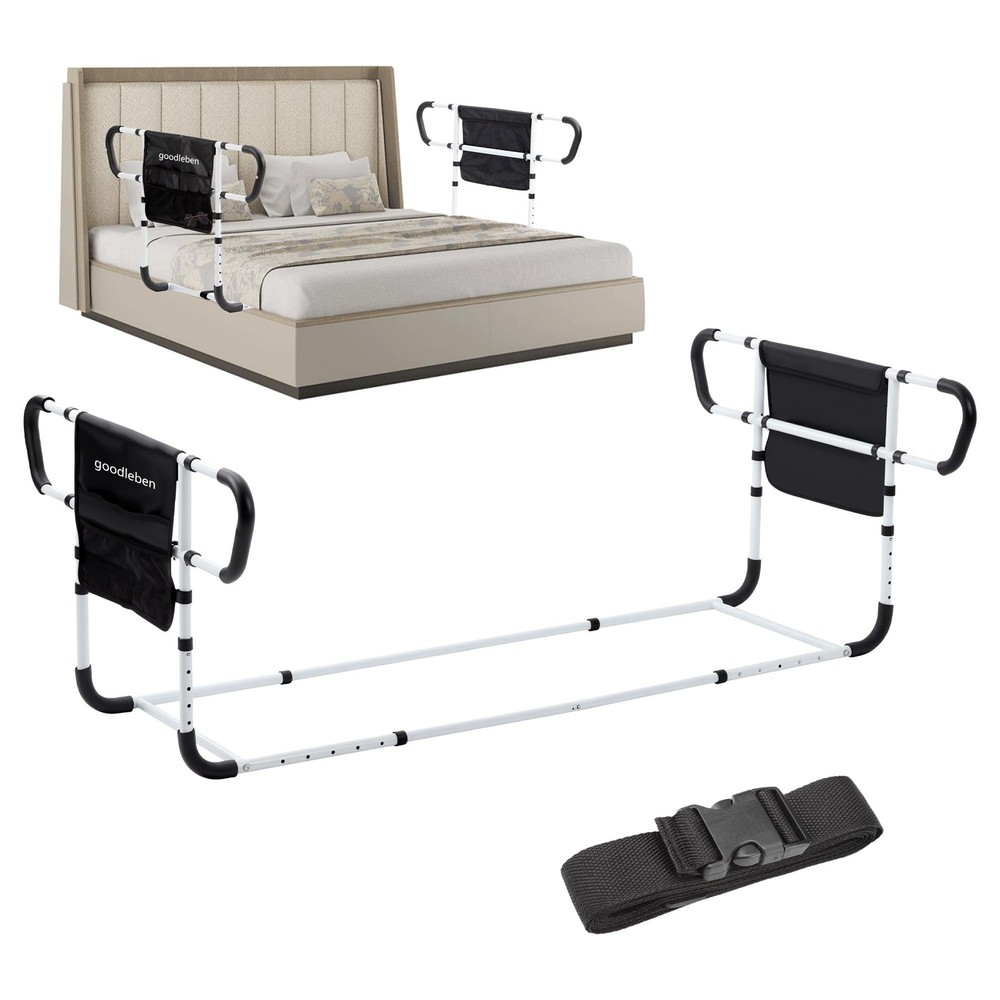 goodleben Double Bed Rail for Elderly Adults Safety, double bed rail, White