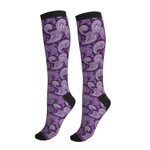 Compression Socks for Women Men Knee High Support One Size Abstract Flowers