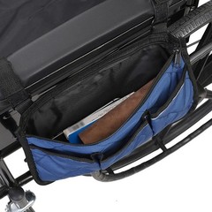 Wheelchair Side Bag Hang on Side Armrest Accessories Storage Pouch w/ Cup Holder