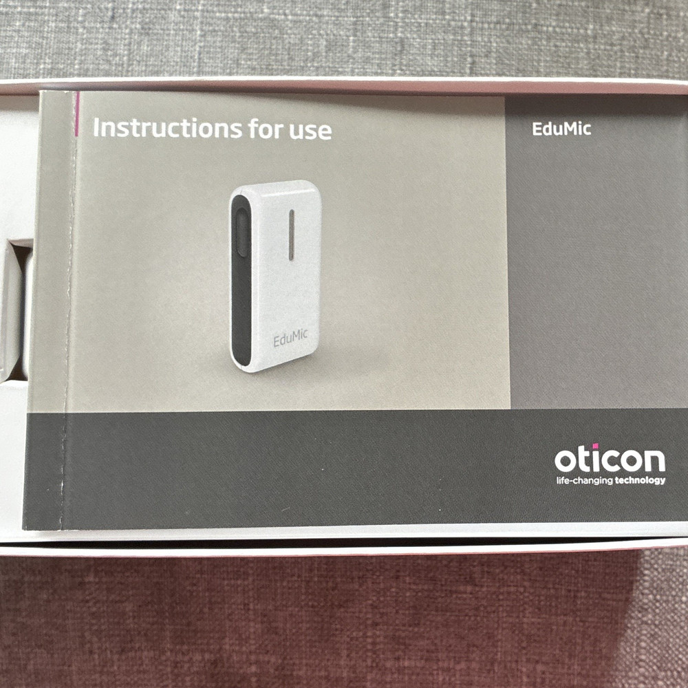 Oticon EduMic Remote Microphone Remote Control, White, Adult Unisex