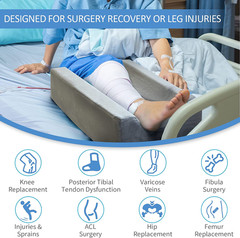 Kingpavonini 4-Height Adjustable Leg Elevation Pillows for after Surgery, Injuri