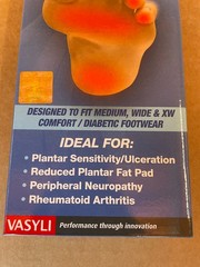 Vasyli Signature David Armstrong II Sensitive Feet Orthotic Insole X-LARGE New!