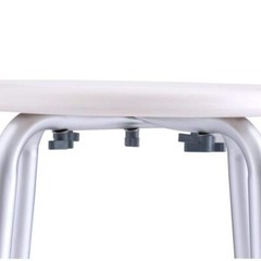 Bath Shower Stool Chair Seat Stool Adjustable Height White Non Slip Rubber Legs