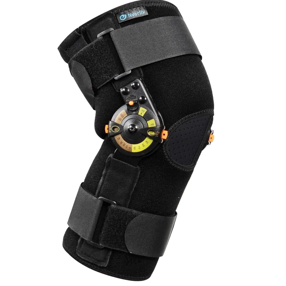 Nvorliy ROM Knee Brace Hinged Support ACL MCL PCL Meniscus Recovery