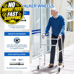 Zantle Walker Wheels Replacement – 5 Inch, for Walkers 5 inches, Grey