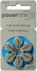 Power One PR44 Size 675 Zinc Air Hearing Aid Battery (12 batteries) Expires 2028