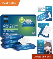 Hypoallergenic Adult Cleansing Wipes, 200 Count – Perfect for Incontinence Care