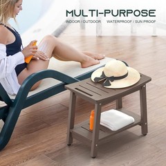 Espresso HDPE Shower Bench – Durable Waterproof Seat for Spa-Like Experience