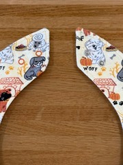 HANDMADE XXL ADULT BIB SPECIAL NEEDS ASSISTED LIVING WOOF WOOF ADJUSTABLE SNAPS