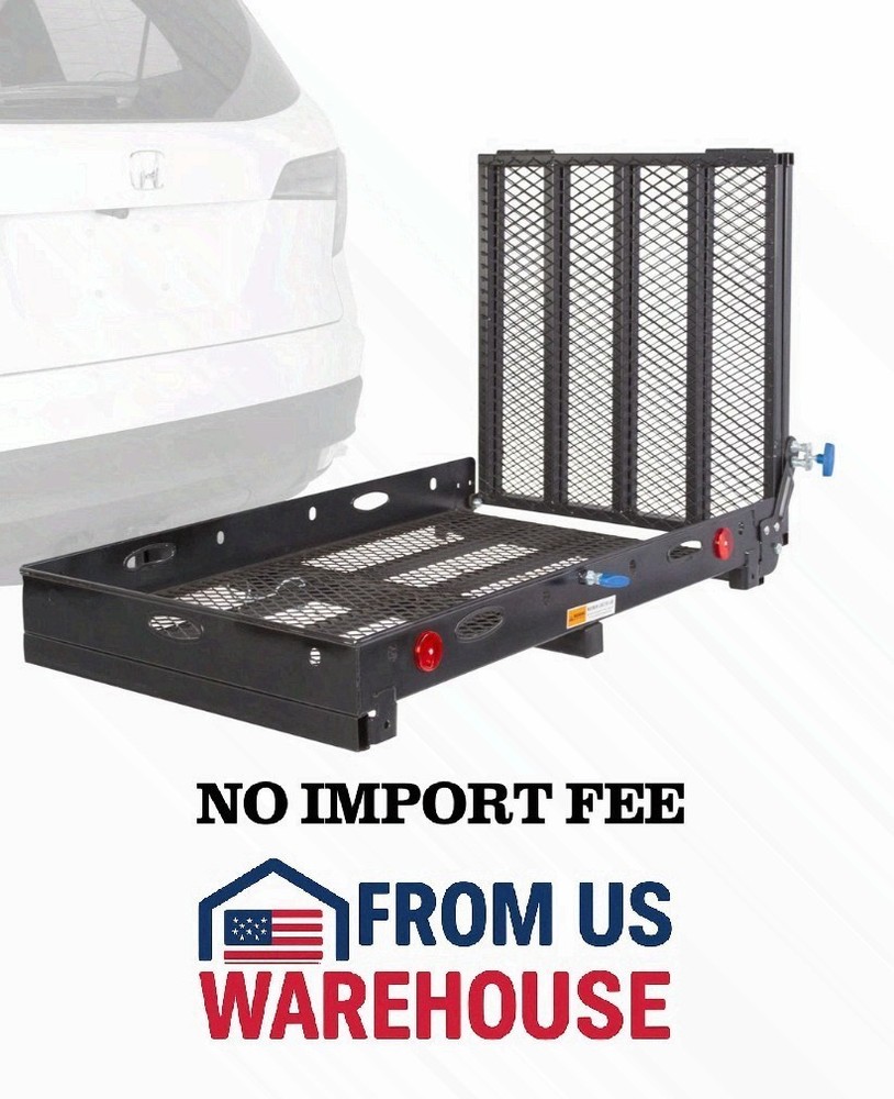 Titan Ramps 500lb Hitch Mount Wheelchair Scooter Carrier Folding Ramp 2″