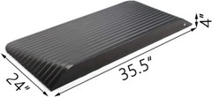 4″ Rise Solid Rubber Power Wheelchair Threshold Ramp Doorway 4″ Rise, 1 Pack