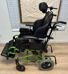 Quickie TS Tilt-in-Space Wheelchair Special Edition Green Frame Sunrise Medical