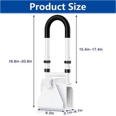 Adjustable Bathtub Safety Rail & Shower Grab Bars – Handle for Seniors & Disable