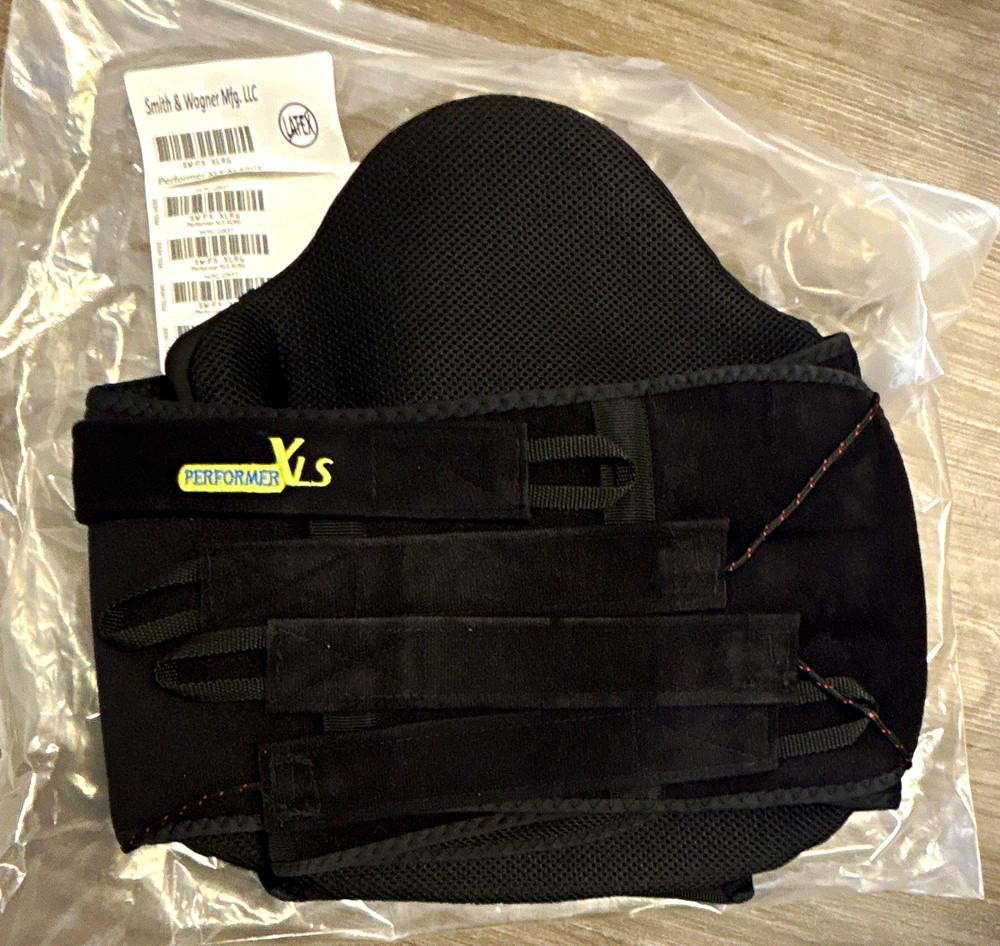 Performer XLs Adjustable Lumbar Support Belt Back Brace Black XL Unisex