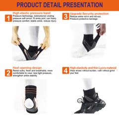 US Ankle Sport Foot Wrap Support Brace Compression Tendon Strap Elastic Bandage