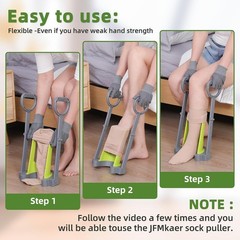 Compression Sock Aid Device with Detachable Dressing Pole – For Limited Mobility