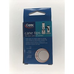 Carex Cane Tips 3/4″ Metal Reinforced 2 ct (A718) 1 pair Black