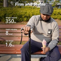 Walking Cane, Folding, Adjustable, Lightweight, Walking Canes for Men & Women