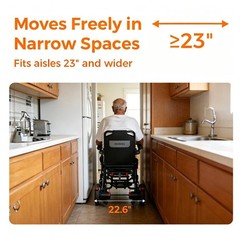 Lightweight 32Lb Foldable Electric Wheelchair Intelligent All Terrain Scooter US
