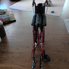 Medline Transport Wheelchair with hand grip brakes for more secure handleing