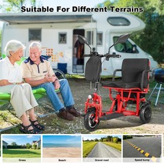 3-Wheel Foldable 700W Electric Senior Mobility Scooter 15mph 20 miles 300lbs