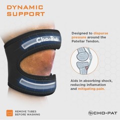 Cho-Pat Dual Action Knee Strap, Provides Full Mobility and Pain Relief for Arthr