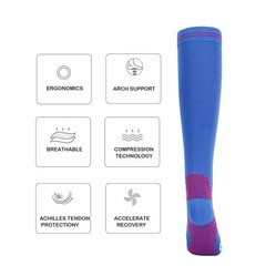 Compression 15-20mmHg Graduated Support Socks Sport Calf Cushioned Socks M/L/XL