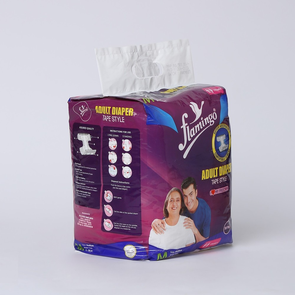 Flamingo Adult Diapers Disposable Tabbed Briefs-Absorbent Incontinence Underwear