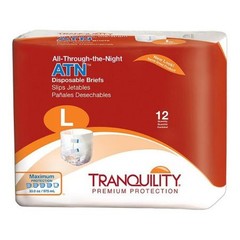 Tranquility ATN Briefs Adult Large 45-58″ Waist/Hip Unisex Tab Close Disp. 96