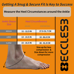 ECCLES3 – 2 Pack – Ankle Compression Sleeves for Pain – Unisex, Men, Women