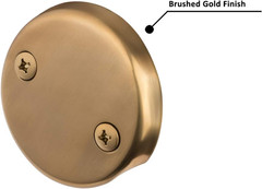 Lift & Turn Tub Trim Set with Two-Hole Overflow Faceplate, All Brass Bathtub Con