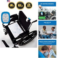 Chair Alarm with 10″ x 15″ Motion Sensor Pad and Wired Device with Rubber Cas…