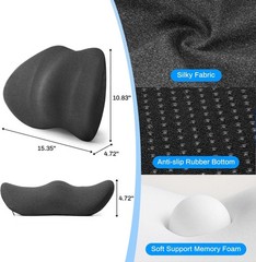 Medium Soft Lumbar Cushion with Removable Cover for Posture Support & Relaxation