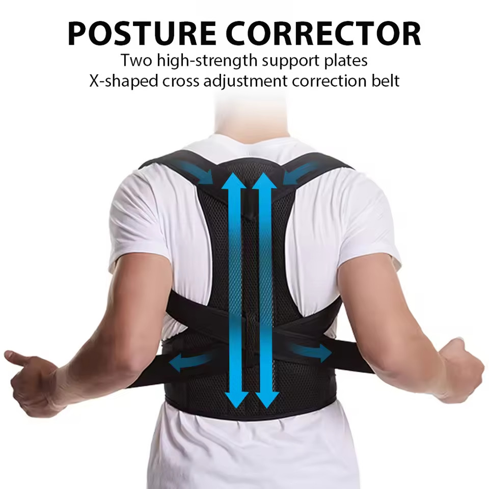 Adjustable Back Brace Posture Corrector Belt Lumbar Support for Men Women