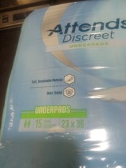 Attends Discreet Underpads 23″ by 36″ Soft Breathable Odor Shield 15 Count Soft