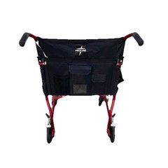 Medline Ultralight Transport Wheelchair , 300 lb – Red, MDS808200F2RC 19in.