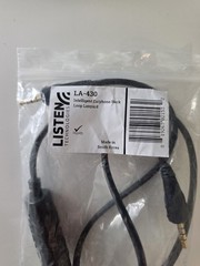 New Listen Technologies Neck Loop Lanyard Cable LA-430 for Hearing Aids RoHS