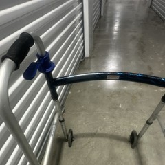 Drive 2-Wheel Adjustable Height Aluminum Walking Frame Silver/Black/Blue
